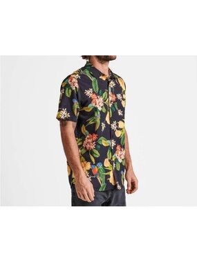 ROARK journey manu floral button up shirt in black